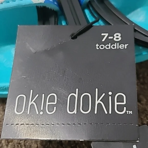 OKIE DOKIE TODDLER "ISAND TURQUOISE " SANDALS SIZE 7-8 - Picture 9 of 9